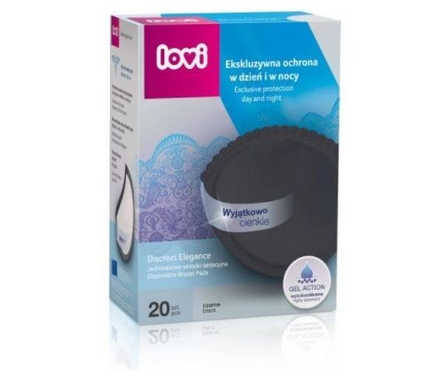 Lovi Wkładki Laktacyjne Discreet Elegance Czarne 20szt. 19/611