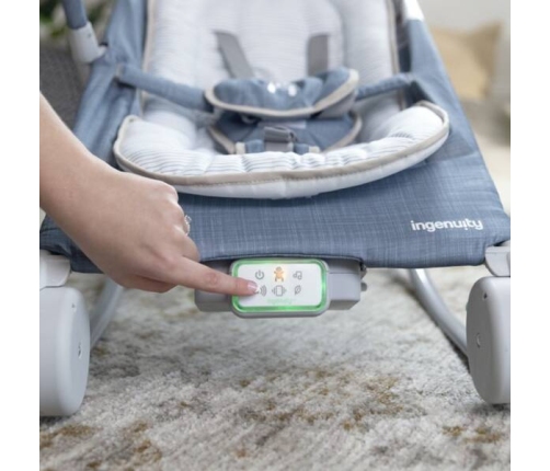 Ingenuity Happy Belly Rock-to-Bounce Parker Blue Шезлонг