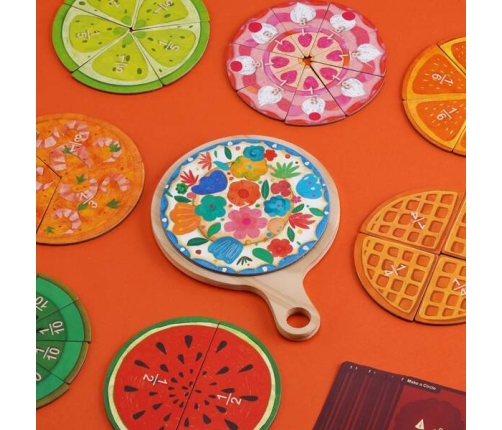 MierEdu Yummy Food ME338 Układanka Matematyczna Do nauki Ułamków