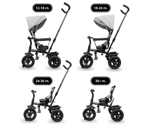 Bērnu trīsritenis HyperMotion FREY Grey