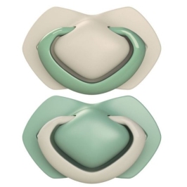 Canpol Babies Symetryczny Smoczek Silikonowy Pure Color  6-18m 2szt. 22/656_bei Beige