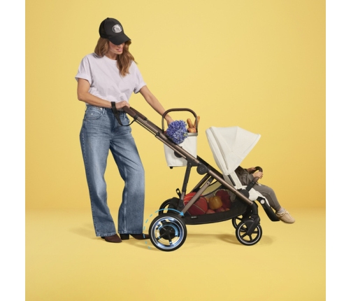 Cybex E-Gazelle S Ocean Blue Pastaigu rati + Guļammaiss Cybex Snogga 2 Ocean Blue