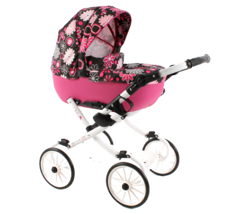 Adbor Viki Wózek dla Lalek Kwiatki Vi-01