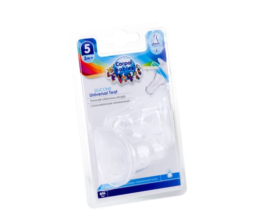 Canpol Babies Smoczek Silikon Okrągły Trójprzepływ 2szt.18/330