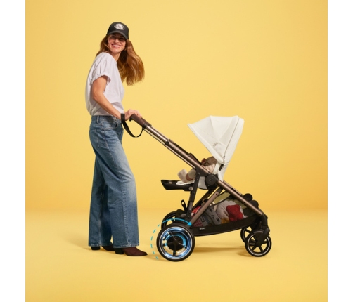 Cybex E-Gazelle S Ocean Blue Pastaigu rati + Guļammaiss Cybex Snogga 2 Ocean Blue