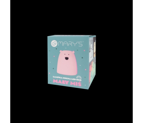 MARY'S Lampka Led Miś Mały Różowy Rgb+ww /nb