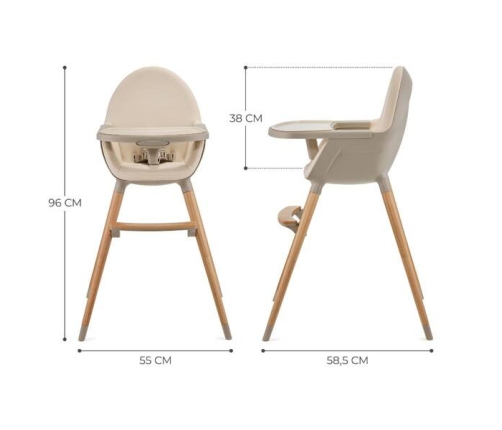 Kinderkraft Fini 2 Krzesełko Do Karmienia 2w1 Beige