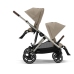 Cybex Gazelle S Almond Beige/Taupe Коляска для двойняшек