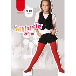 Milusie Rajstopy Dziewczęce Gładkie Mix Kolorów 104-110
