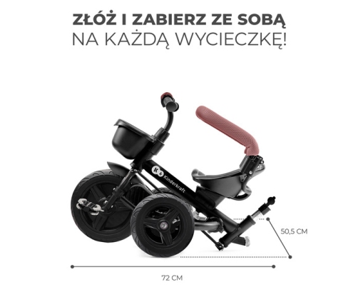 Kinderkraft Aveo Rowerek Trójkołowy Rose Pink