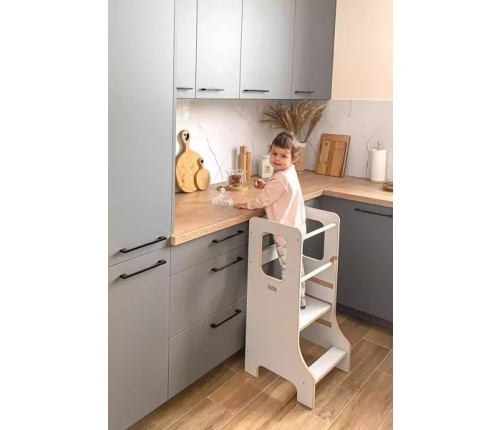 Baby Wood Slim M Kitchen Helper Szary