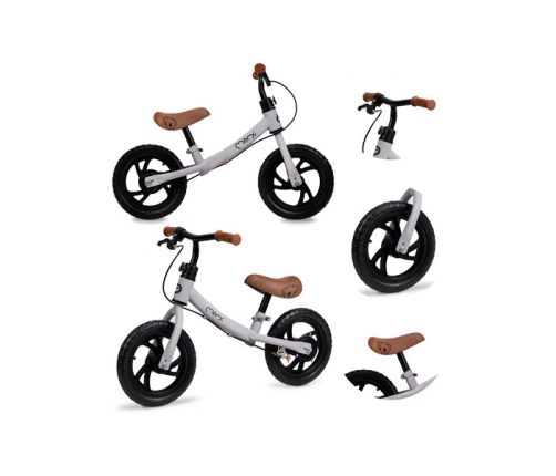 MoMi Breki Rowerek Biegowy z Hamulcem Szary