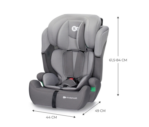 Kinderkraft Comfort Up I-Size Fotelik Samochodowy 9-36 kg Szary