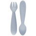 EZPZ Komplet Silikonowych Sztućców Mini Utensils Pastelowa Szarość