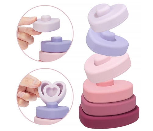 Baby in World Wieża Silikonowa Serca Dusky Lilac