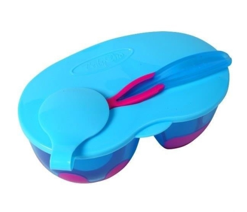 Babyono Miseczka Dwukomorowa z Łyżeczką 1067