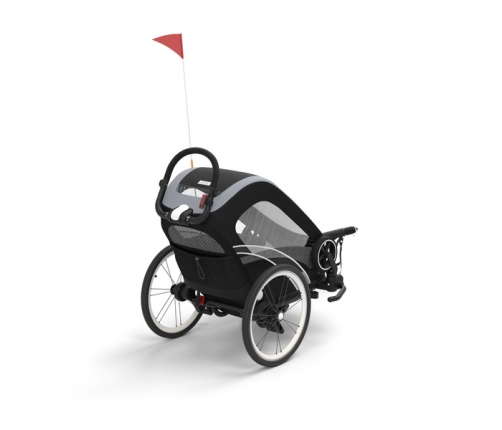 Cybex Zeno Bike All Black Спортивная коляска для бега Лыж - Велосипедный прицеп 4in1