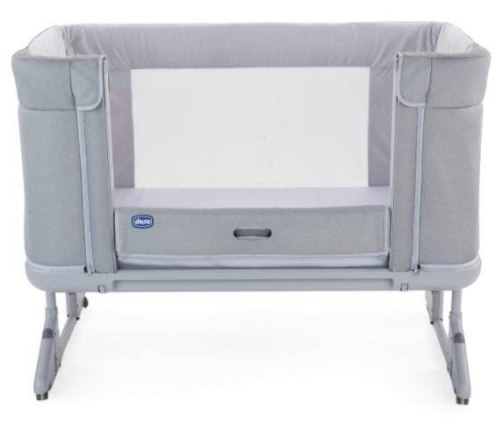 Chicco Next2Me Forever Łóżeczko Dostawne 3w1 do 22kg Moon Grey + Prześcieradło 2szt Pink Pois