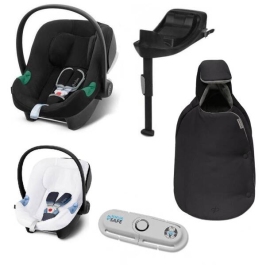 Cybex Aton B2 i-Size Fotelik Samochodowy 0-13kg Volcano Black + Tapicerka Letnia + Baza One + Cybex SensorSafe + Śpiworek Black Satin Cybex Aton B2 i-Size Fotelik Samochodowy 0-13kg Volcano Black + Tapicerka Letnia + Baza One + Cybex SensorSafe + Śpiworek Black Satin