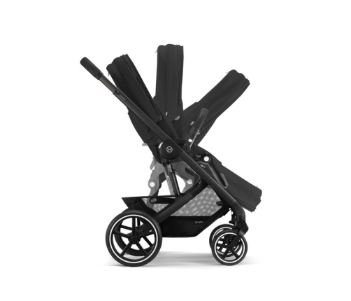 Cybex Balios S Lux Moon Black 2023 + Cybex Aton B2 i-Size + Cybex One base Детская коляска 4 в 1