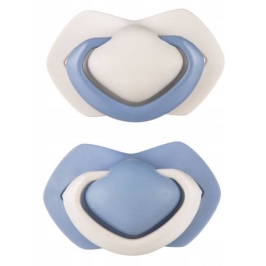 Canpol Babies Smoczek Silikonowy 0-6m Symetryczny Pure Color 2szt. 22/655 Blue