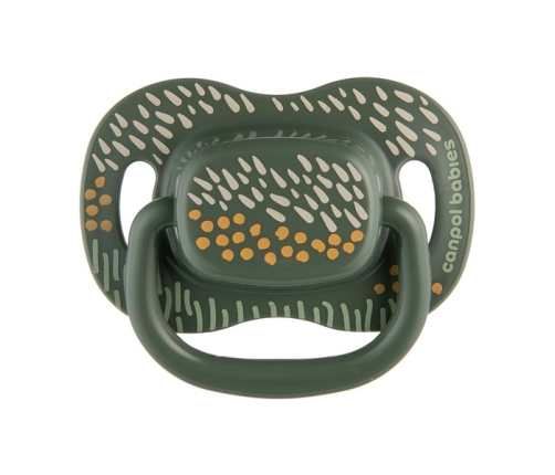 Canpol Babies Mountains Smoczek Uspokajający Silikon Symetryczny 6-18m  2 szt 34/931_gre Zielony