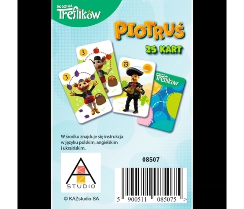 Trefl Karty Piotruś Rodzina Treflików