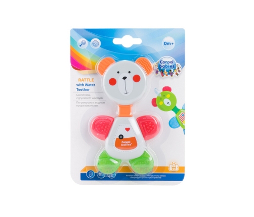Canpol Babies Grzechotka Z Gryzakiem Wodnym - Miś 1 szt. Mix Kolorów