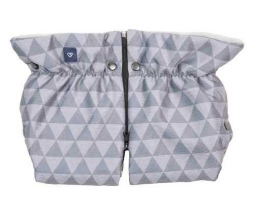 Divdaļīgie ratu cimdi Zaffiro Plush Geo Grey