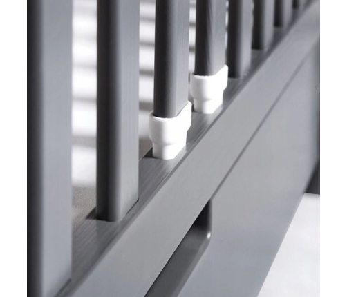 Klupś Łóżeczko IWO z Szufladą i Barierką Ochronną Szary