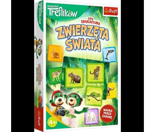 Trefl Gra dla Dzieci Zwierzęta Świata Rodzina Treflików