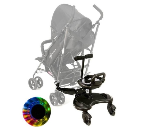 Mr Buggy Dostawka Do Wózka Platforma Z Siedziskiem Kółka LED