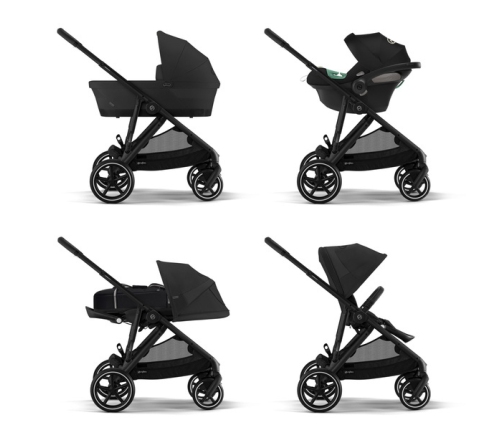 Cybex Gazelle S Moon Black Коляска для двойняшек