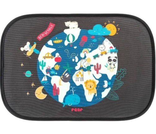 Reer Przeciwsłoneczna Osłonka Samochodu 2 szt UV50+ Kolorowa Dookoła Świata