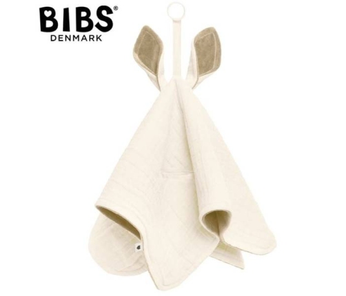 Bibs Cuddle Cloth Kangoroo Pieluszka Przytulanka z Zawieszką Na Smoczek Ivory