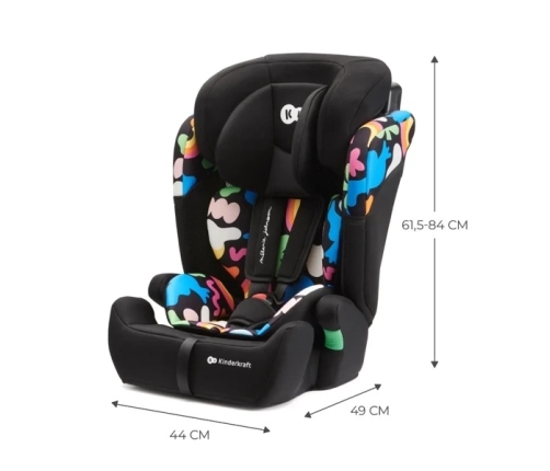 Kinderkraft Comfort Up I-Size Fotelik Samochodowy 9-36 kg Happy Shapes