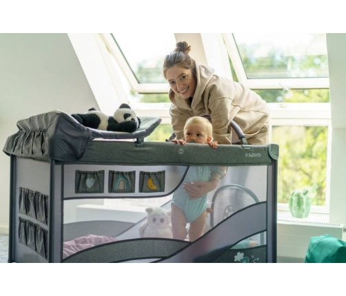 Espiro Dream Łóżeczko Dziecięce z Przewijakiem 108 Pink Smile