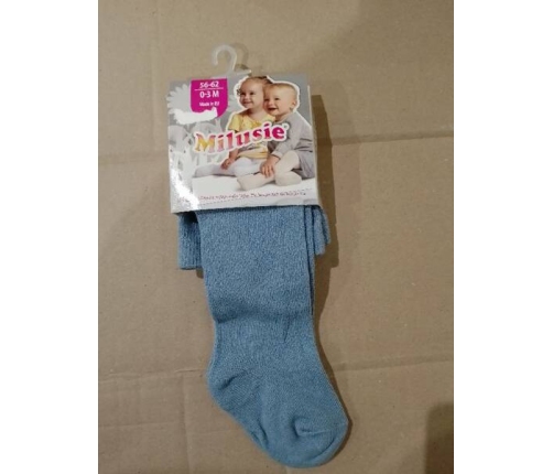 Milusie Rajstopy Niebieskie Rozmiar 56-62