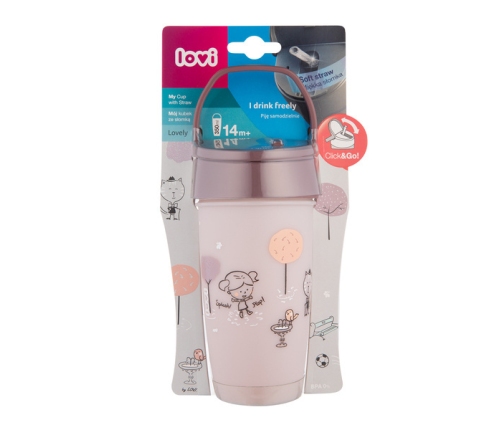 Lovi Freestyle Kubek ze słomką 350ml 14m+ 35/355 Lovely Girl