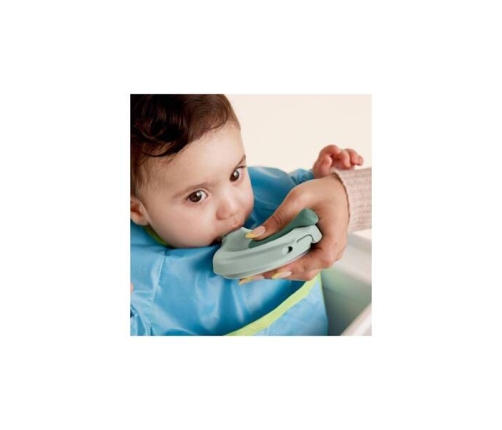 B.box Fill+Feed Silikonowa Miseczka z Pokrywką do Karmienia Niemowląt i Dzieci Piwonia