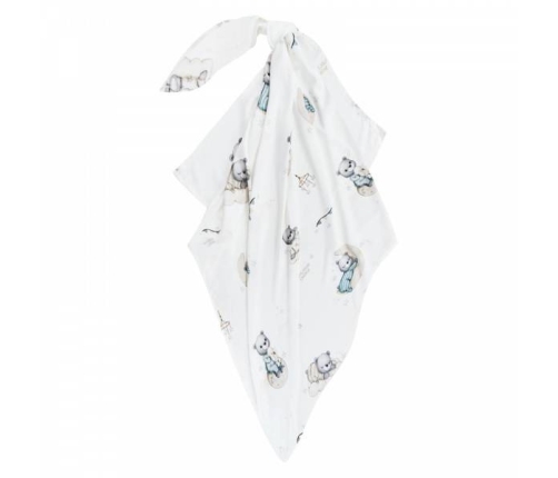 Bambusowy otulacz mały Misie rozmiar 70x70 cm