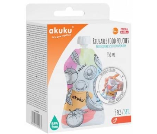 Akuku Saszetki Wielorazowe Na Pokarm A0056