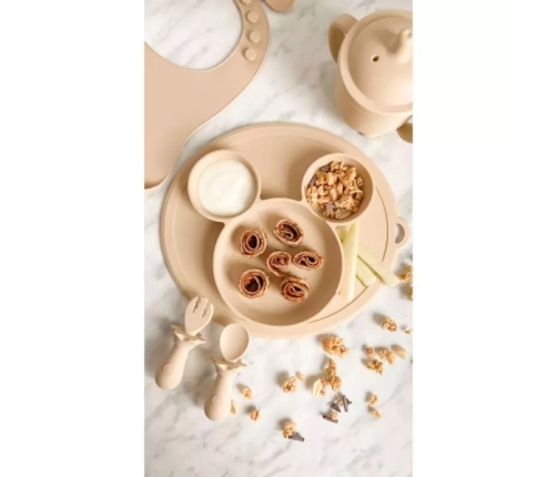 MYROYS Łyżeczka i Widelczyk Beżowy