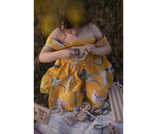 Babai Drewniana Zabawka Sznurowanka Zestaw Naturalny