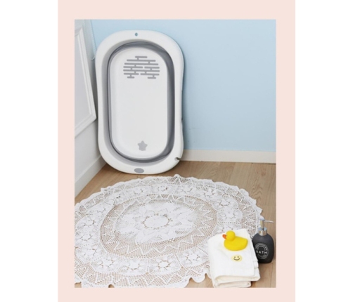 Babyhood BH-326GW Składana Wanienka Dziecięca Comfort Szara