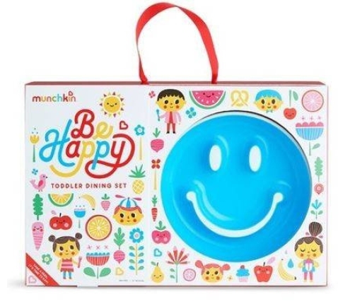 Munchkin Zestaw Upominkowy z Talerzykiem, Sztućcami i Kubkiem Niebieski