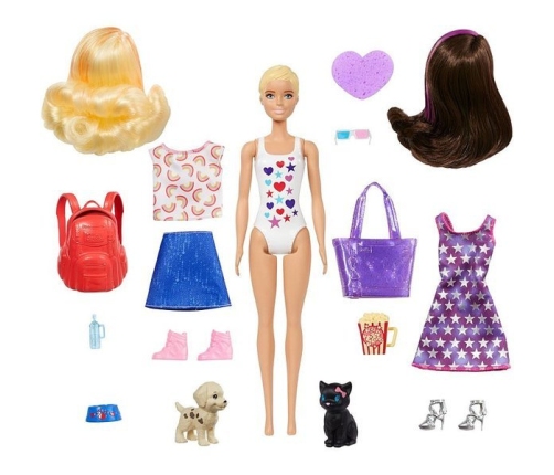 Barbie Lalka Kolorowa Maksiniespodzianka Ast. GPD54 - GPD56 GPD56