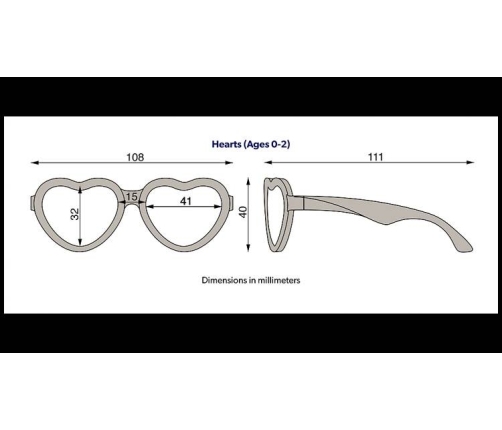 Babiators Heart P-HRT502-S Polaryzacja Rozmiar 0-2+ Sweet Cream