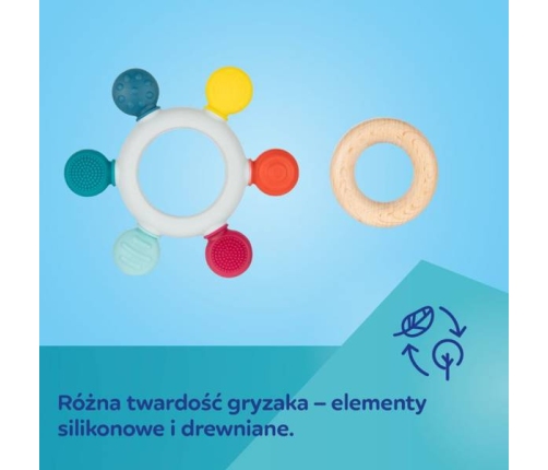 Canpol Babies Gryzak Drewniano-Silikonowy Dla Niemowląt Krab 80/306