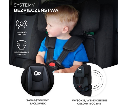 Kinderkraft Safety Fix 2 I-Size Black Bērnu autosēdeklis 9-36 kg